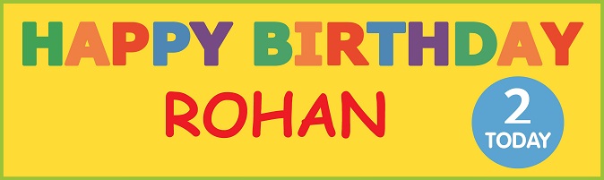HBD Jelly Bean Bright Colour Customized Banner